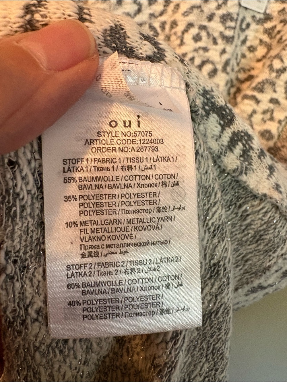 NWT Qui Sparkle Animal Print Knit Dress - Picture 5 of 9